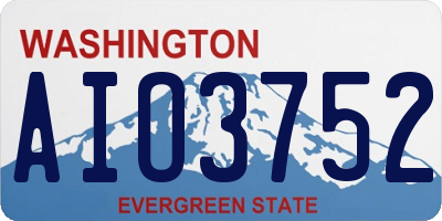 WA license plate AIO3752