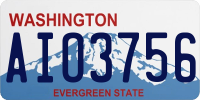WA license plate AIO3756