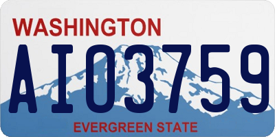 WA license plate AIO3759