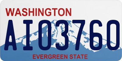 WA license plate AIO3760