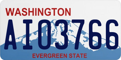 WA license plate AIO3766