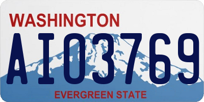 WA license plate AIO3769