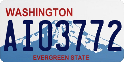 WA license plate AIO3772