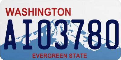 WA license plate AIO3780
