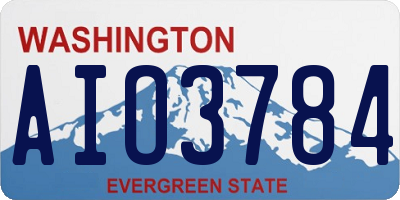 WA license plate AIO3784