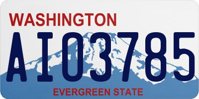 WA license plate AIO3785