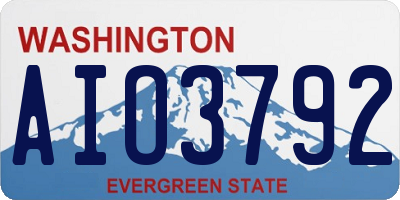 WA license plate AIO3792
