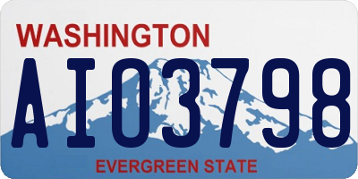 WA license plate AIO3798