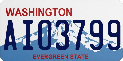 WA license plate AIO3799