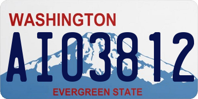 WA license plate AIO3812
