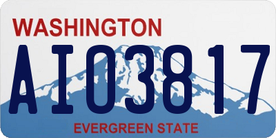 WA license plate AIO3817