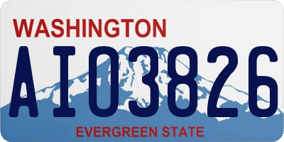 WA license plate AIO3826