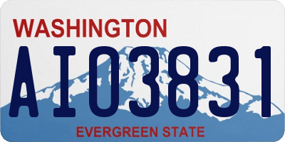 WA license plate AIO3831