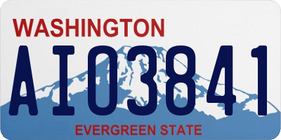 WA license plate AIO3841