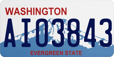 WA license plate AIO3843