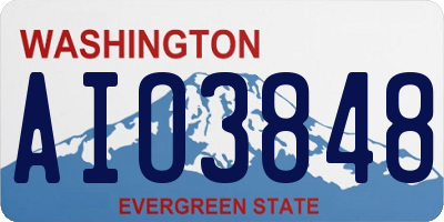 WA license plate AIO3848