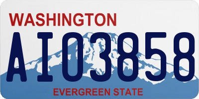 WA license plate AIO3858