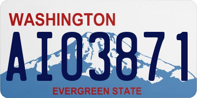 WA license plate AIO3871