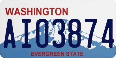 WA license plate AIO3874