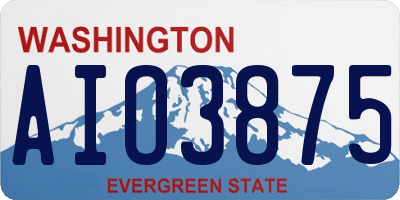 WA license plate AIO3875