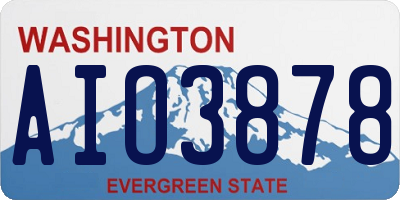 WA license plate AIO3878