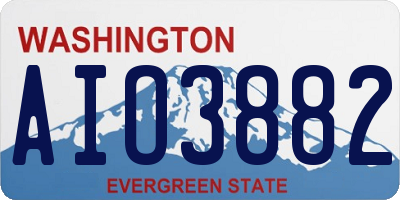 WA license plate AIO3882
