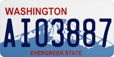 WA license plate AIO3887