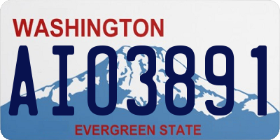 WA license plate AIO3891