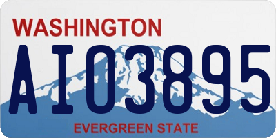 WA license plate AIO3895