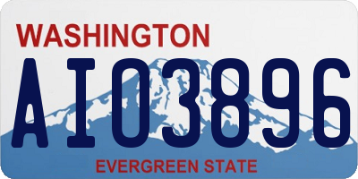 WA license plate AIO3896