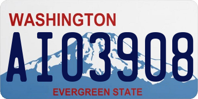 WA license plate AIO3908