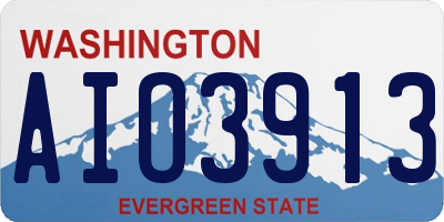 WA license plate AIO3913