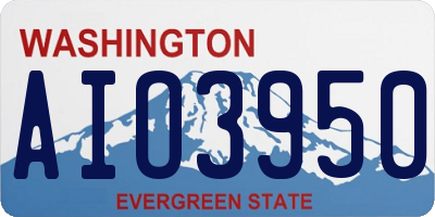 WA license plate AIO3950