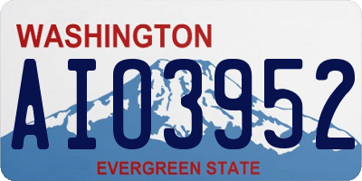 WA license plate AIO3952