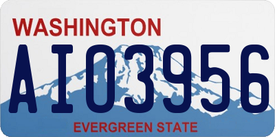 WA license plate AIO3956
