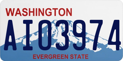 WA license plate AIO3974