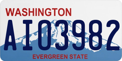 WA license plate AIO3982