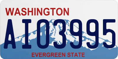 WA license plate AIO3995