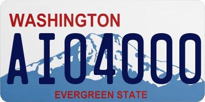 WA license plate AIO4000