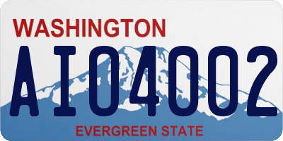 WA license plate AIO4002