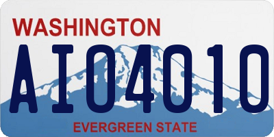 WA license plate AIO4010