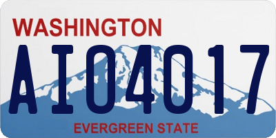 WA license plate AIO4017