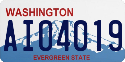 WA license plate AIO4019
