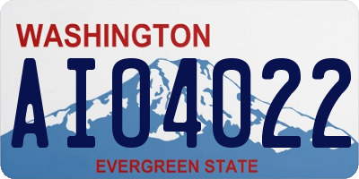 WA license plate AIO4022