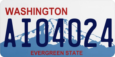 WA license plate AIO4024