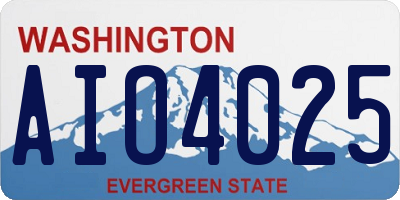 WA license plate AIO4025