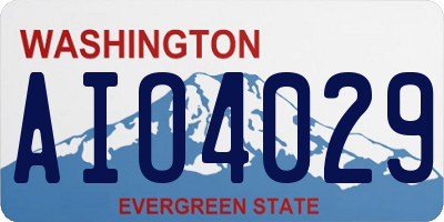 WA license plate AIO4029
