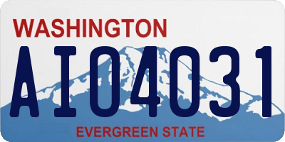 WA license plate AIO4031