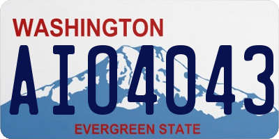 WA license plate AIO4043