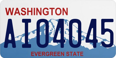 WA license plate AIO4045
